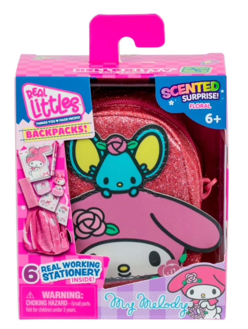 Sanrio Real Littles My Melody Tiny Backpack with Stationary